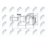 NTY NPZ-PL-031 Jeu de joints, arbre de transmission pour OPEL