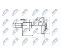 NTY Clothing Exchange Kit de joint extérieur pour arbre de transmission RENAULT TDL9813R VKJA5675
