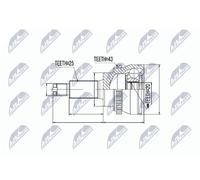 Embout de cardan avant (kit de réparation) TEKNÖR NPZ-SU-033