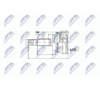 NTY NPZ-TY-067 Jeu de joints, arbre de transmission pour TOYOTA