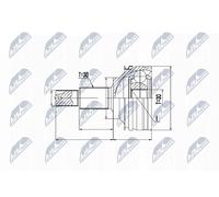 NTY Joint de cardan NPZ-TY-074 Essieu avant droit pour LEXUS GS IS II