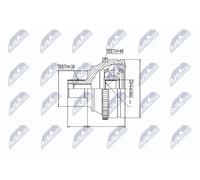 NTY NPZ-VW-010 Jeu de joints, arbre de transmission