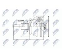 NTY NPZ-VW-036 Jeu de joints, arbre de transmission pour AUDI,SEAT,SKODA,VW