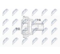 NTY NPZ-WW-047 Kit de tête de cardan