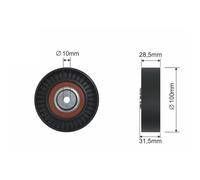 NTY Poulie De Guidage Pour Alfa Romeo Spider 916S 2.0