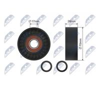 NTY Galet tendeur de courroie trapézoïdale RNK-BM-004 pour BMW 3, X3, 7, 3 Touring