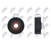 NTY Tendeur de courroie RNK-CH-021 à nervures pour CHRYSLER PT CRUISER