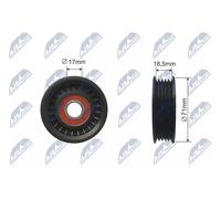 NTY Poulie-tendeur RNK-FR-036 Courroie trapézoïdale pour Ford Mondeo I