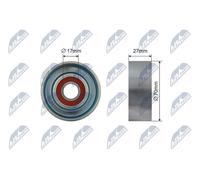NTY Poulie tendeur de courroie d'accessoire RNK-HD-026 pour Honda City V 08-, Civic IX/FK 12-16