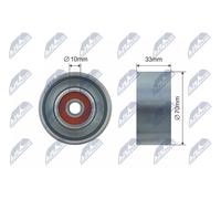 NTY Galet enrouleur de courroie RNK-NS-022 Métal pour Nissan Micra IV/Note/Juke/Qashqai