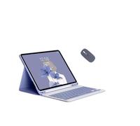 NTYHNFMIH Lanshui Accessories Detachable Keyboard with Pen Slot, Magnetic Leather Protective Case Suitable for iPad Pro 11 2022/2021 11-inch(Dark Purple+Keyboard+Mouse)