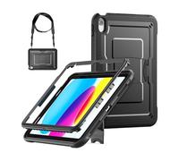 NTYHNFMIH Lanshui Accessories Honeycomb Large Bracket, Protective Shell Cover Suitable for iPad mini6 2021/mini 7(A17 Pro) 2024(Black+Strap)