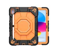 NTYHNFMIH Lanshui Accessories Protable Anti Fall Case with 360° Rotatable Bracket, Silicone Protective Cover Suitable for iPad iPad mini6/7 A17 8.3 inch(Black+Orange)