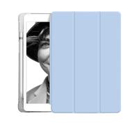 NTYHNFMIH Lanshui Accessories Protective Cover with Pen Slot, Transparent Triple Fold Shell Suitable for iPad Air11 2025/air4/5/6-10.9 inch Universal(Ice Blue)