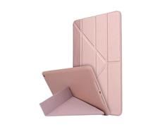 NTYHNFMIH Lanshui Accessories Y-Fold Foldable Bracket Cover, TPU Soft Silicone Shell Suitable for iPad Air 13 inches 2024(Rose Gold)