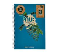 NU EVOLVE Cahier à spirale Bleu sarcelle A4