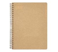 Nu Notebooks - Gamme Kraft - Cahier de projet A4 à spirales - Bloc-notes professionnel - Marron - 160 pages