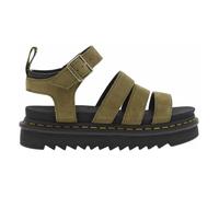 Nu-pieds - Dr. Martens - Modèle BLAIRE - Cuir nubuck - Talon plateau 4 cm - Couleur kaki 39