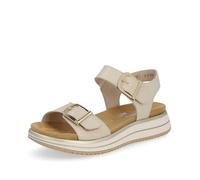 Nu-pieds en cuir REMONTE D1J51 - Beige - Talon compensé 2 cm 39