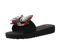 Nu Pieds Femme éTé Confortable- Pantoufles D'éTé Pantoufles à Bout Ouvert Sandales BohèMes à Fleurs Chaussures DéContractéEs Tongs