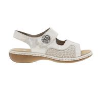 Nu-pieds talon compensé bas Rieker femme blanc 38