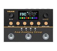 NU-X | Amp Academy Stomp Pedal | Pédale de guitare multi-effets avec modélisation d'amplificateur, Bluetooth, boucleur, interface audio USB et chaîne de signal personnalisable pour la pratique de la