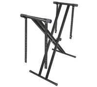 NU-X Support de clavier NPX-10 Double-X | Support de clavier portable, réglable, léger et durable avec système de verrouillage pour studio, scène et utilisation à la maison | Support sécurisé pour