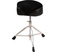 NU-X | Trône de batterie style selle | Siège élargi réglable en hauteur 490-600 mm | Coussin dense doux | Base trépied pliable à double renfort | Tabouret de batterie robuste, antidérapant et portable