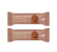 NU3 Fit Barre protéinée Végan - Cannelle, Chocolat croustillant 2x50 g