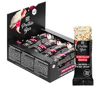 nu3 Fit Protein Bar Chocolat Blanc-Framboise 12 x 55g - barre riche en protéine avec 17,6g de protéines par barre - sans huile de palme ni aspartame - 2,5g de sucre par barre - protéines de lait