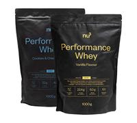 nu3 Performance Whey Cookies-Cream + Vanille Poudre 2x1000 g