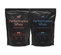 nu3 Performance Whey Fraise + Whey, Cookies-Cream - Poudre protéinée 2x1000 g