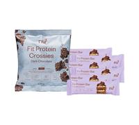 nu3 Set 6 x Fit Protein Bar, Chocolate Brownie + Crossies Set(S) 1 pc(s)