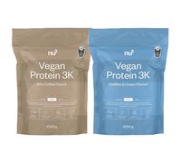 nu3 Vegan Protein 3K Set Iced Coffee & Cookies-Cream Poudre 2x1000 g