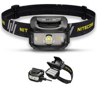 Nu35 Lampe Frontale Rechargeable - Hybride Double Puissance - Led 460 Lumens - Etanche Ip66 / Lampe Frontale Rouge ([ Noir ])