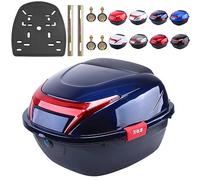 NUACOS Top Case Scooter Universel Top Case Moto 28L éTanche Casques Coffres et Bagages Motos Verrouillable Top Box avec Dossier pour Scooter Moto Quad,Blue a,41.5 * 37 * 27.5cm