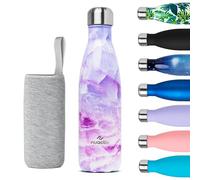 Nuactiv Bouteille Isotherme 500ml en Acier Inox - Garde 24h Froid & 12h Chaud - Gourde Double Paroi Sans BPA Étanche Réutilisable pour Voyage, Randonnée, École, Sport, Fitness & Usage Quotidien