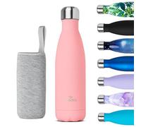 Nuactiv Bouteille Isotherme 500ml en Acier Inox - Garde 24h Froid & 12h Chaud - Gourde Double Paroi Sans BPA Étanche Réutilisable pour Voyage, Randonnée, École, Sport, Fitness & Usage Quotidien