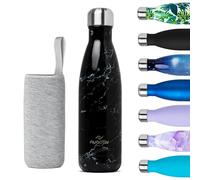 Nuactiv Bouteille Isotherme 500ml en Acier Inox - Garde 24h Froid & 12h Chaud - Gourde Double Paroi Sans BPA Étanche Réutilisable pour Voyage, Randonnée, École, Sport, Fitness & Usage Quotidien