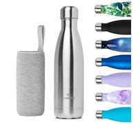 Nuactiv Bouteille Isotherme 500ml en Acier Inox - Garde 24h Froid & 12h Chaud - Gourde Double Paroi Sans BPA Étanche Réutilisable pour Voyage, Randonnée, École, Sport, Fitness & Usage Quotidien