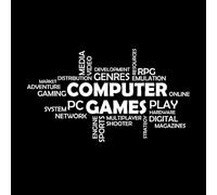 Nuage de mots Game Boy Multiplayer Media Citation Game Zone Stickers gravés 30x52.3cm Embellissement mural Blanc