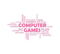 Nuage de mots Game Boy Multiplayer Media Citation Game Zone Stickers gravés 45x78.4cm Multicolore Rose