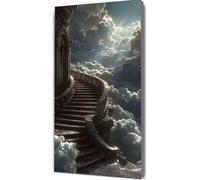 Nuage Diamond PaintingÉchelle céleste Diamond Painting Adulte Grand Format 100x200cm Broderie Diamant Kit Complet, Point de Croix Loisirs Créatifs Adultes Peinture Diamant Décoration Intérieur zp0-32y