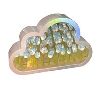 Nuage DIY Veilleuse avec miroir - Décoration de table florale pour chambre à coucher, salon, espaces romantiques, texture ABS, 7,9 x 13 cm (bleu)