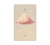 Nuage rose doux flottant dans un ciel crème Coquette simple à bascule simple plaque murale vierge couvercle d'interrupteur décoratif 1 gang pour cuisine salle de bain Taille 11,4 x 7 cm