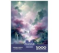 Nuages Colorés Puzzles 1000 Pièces Jeu De Défi Jouet Adultes Et Plus De 12 Ans Cascade Fantastique Jeu De Puzzle Défi Éducatif Stimulation Cérébrale Cadeau Décoration Maison 70x50cm/1000pcs