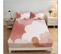 Nuages Dégradés Drap Housse Microfibre, Simplicité Abstraite Draps Housses Doux élastique Drap Housse 30 Cm Profonde pour Matelas Epais (Rose, 90x190x30 cm)