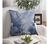 Nuages D'Orage Gris Et Menaçants, Gros Plan sur Le Ciel, Nature Abstraite, Tonnerre Au-Dessus De La Fumée Taie Oreiller Confortable Housse De Coussin Moderne Taie d'oreiller 45X45Cm
