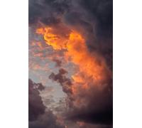 Nuages Orange - Puzzle en Papier 1000 pièces - Décoration d'intérieur Moderne, Cadeaux, Puzzle 50 x 70 cm