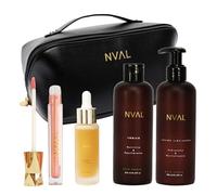 NUAL - Kit de routine quotidienne faciale Nval - Essentiels pour un nettoyage complet et prévention, cosmétique du visage pour tous types de peaux (nécessaire + kit de nettoyage)